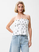 Witte top met stippen