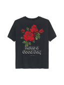 Donkergrijs t-shirt met backprint