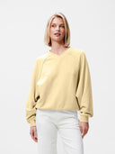 Lichtgele sweater met v-hals