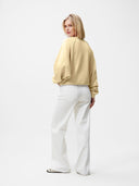 Lichtgele sweater met v-hals