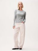 Grijze rib longsleeve