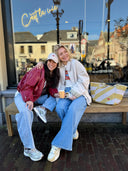 Rode lak jas met tuck in effect