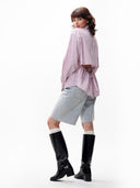 Gestreepte blouse met open rug
