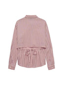Gestreepte blouse met open rug