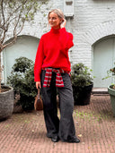 Rood gestreept shirt