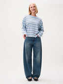 Blauw gestreepte longsleeve