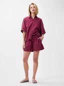 Rood gestreepte short