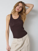Donkerbruine tanktop clairecc