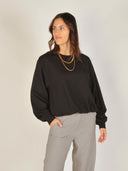 Zwarte sweater montycc balloon sweat