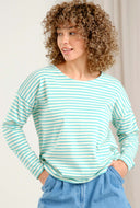 Groen gestreepte longsleeve humledal