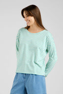 Groen gestreepte longsleeve humledal