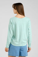 Groen gestreepte longsleeve humledal