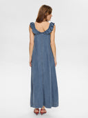Denim maxi jurk nuelida
