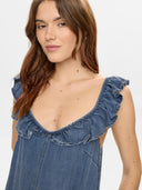 Denim maxi jurk nuelida