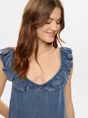 Denim maxi jurk nuelida