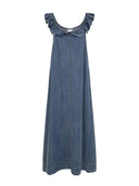 Denim maxi jurk nuelida