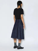 Donkerblauwe denim rok joanna