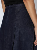 Donkerblauwe denim rok joanna