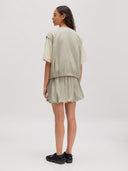 Beige bodywarmer met rits veronica vest