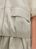 Beige bodywarmer met rits veronica vest