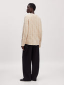 Beige kabel trui camellia jumper