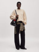 Beige kabel trui camellia jumper