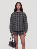 Geruite tussenjas aino wool