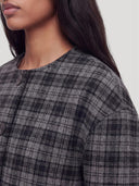 Geruite tussenjas aino wool