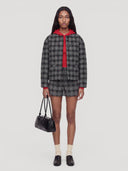 Geruite tussenjas aino wool