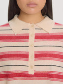 Gestreepte polo top gerit jumper