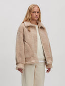 Beige teddy jacket dakota