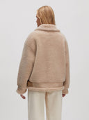 Beige teddy jacket dakota