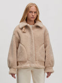 Beige teddy jacket dakota