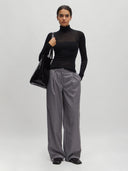 Zwarte coltrui hatti merino jumper