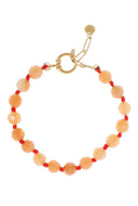 Gemstone armband burnt orange