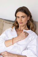 Gemstone armband burnt orange