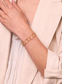 Gouden fijne ronde schakelarmband