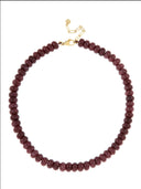 Gemstone ketting aubergine