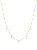 Gouden fijne ketting met pareltjes