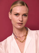Ketting met touw en gouden schakels autumn