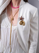 Lange knoop ketting goud