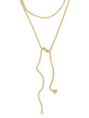 Lange knoop ketting goud