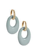 Oorringen met ovale hanger 4cm
