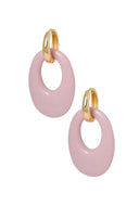 Oorringen met ovale hanger 4cm