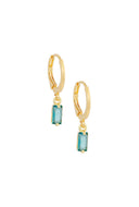 Turquoise Oorringetjes met hangertje