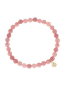Roze armbandje met gemstone balletjes