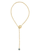 Doorhaalketting met schakels en gemstone
