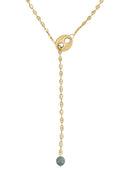Doorhaalketting met schakels en gemstone