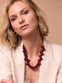Drops ketting aubergine
