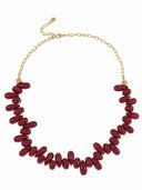 Drops ketting aubergine